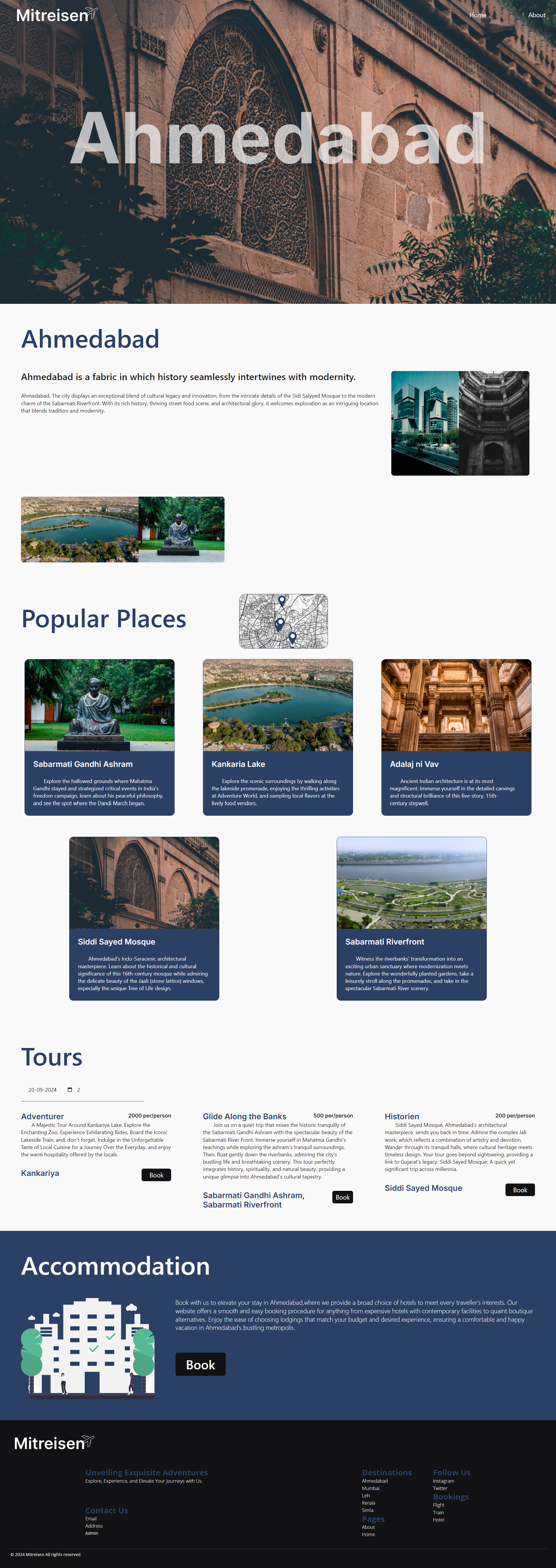 Mitreisen destination page