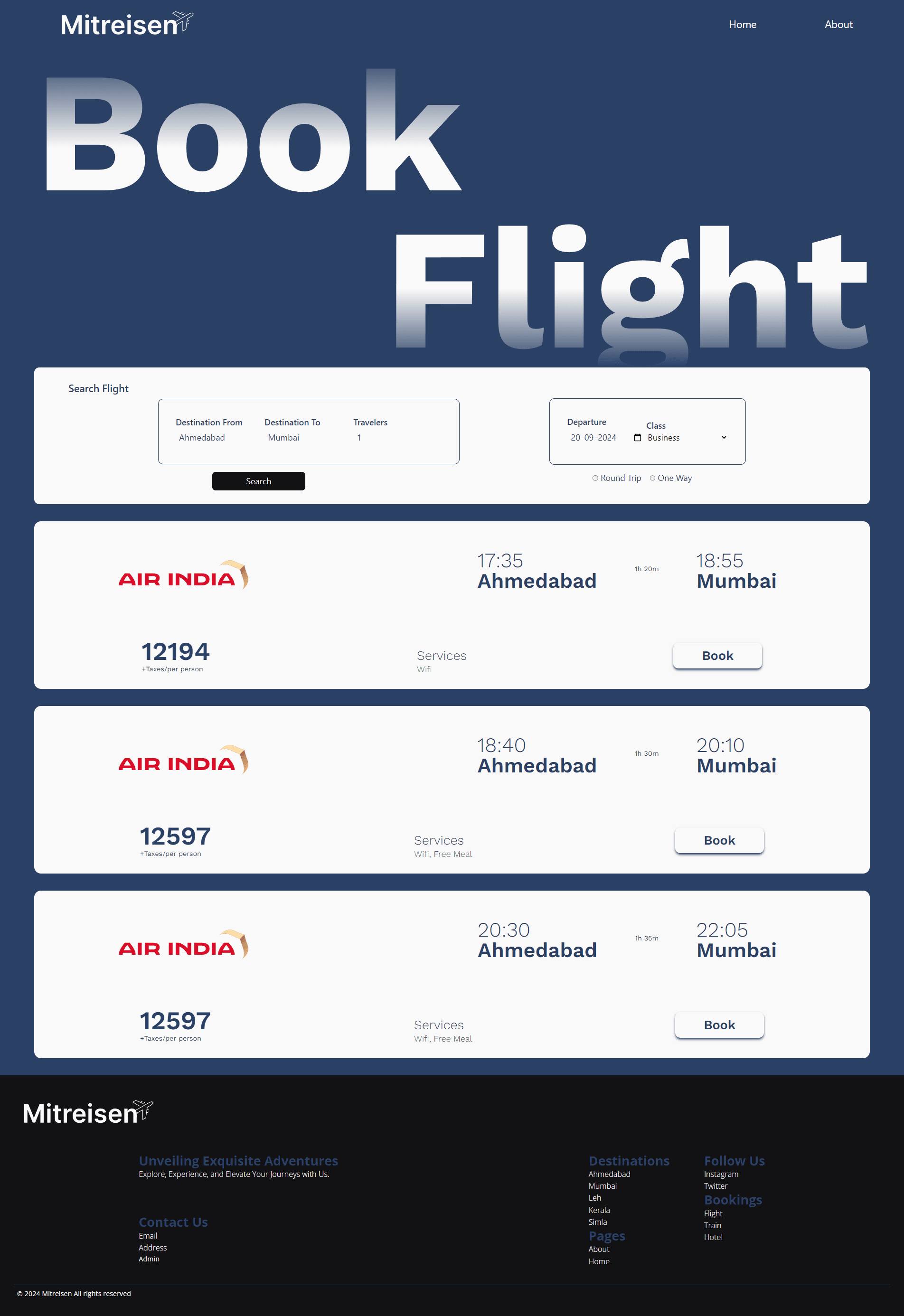 Mitreisen flights booking